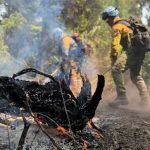 Chubut: el viento dificulta el combate contra el fuego pese al descenso de la temperatura